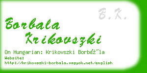 borbala krikovszki business card